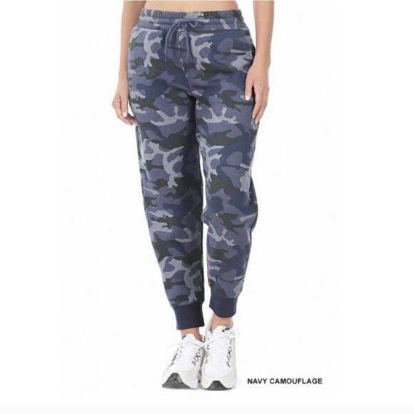 Blue Gray Camouflage Joggers Pants - Picture 2 of 3